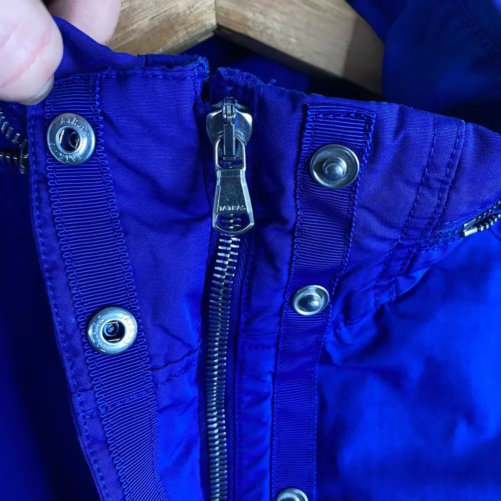 Tatras Women Aurora Hooded Military Utility Jacket Blue Small Medium Minimal Fit